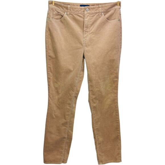 Talbots Womens Stretch Corduroy Pants High Waist Straight Leg Petite Size 10p - Picture 2 of 11
